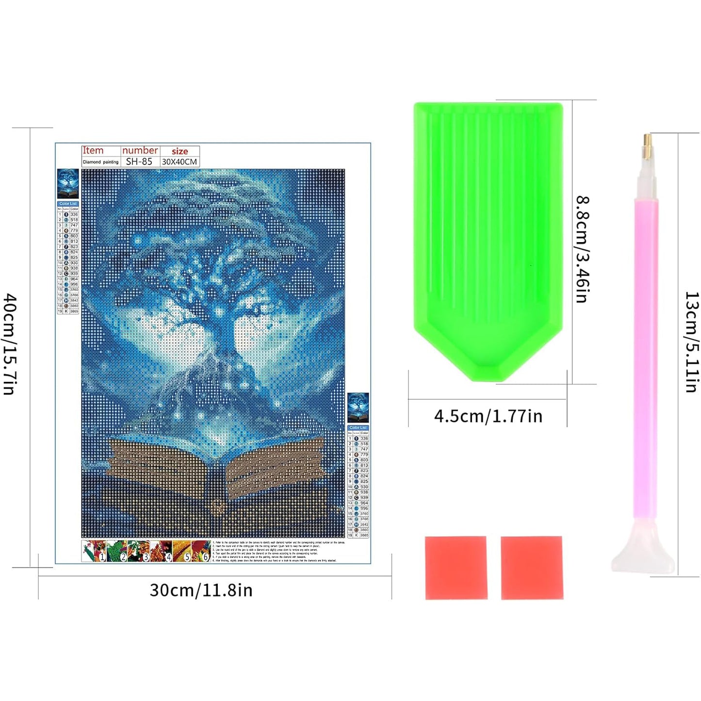 DIY Artificial Diamond Art Painting 6 Paint Set - A