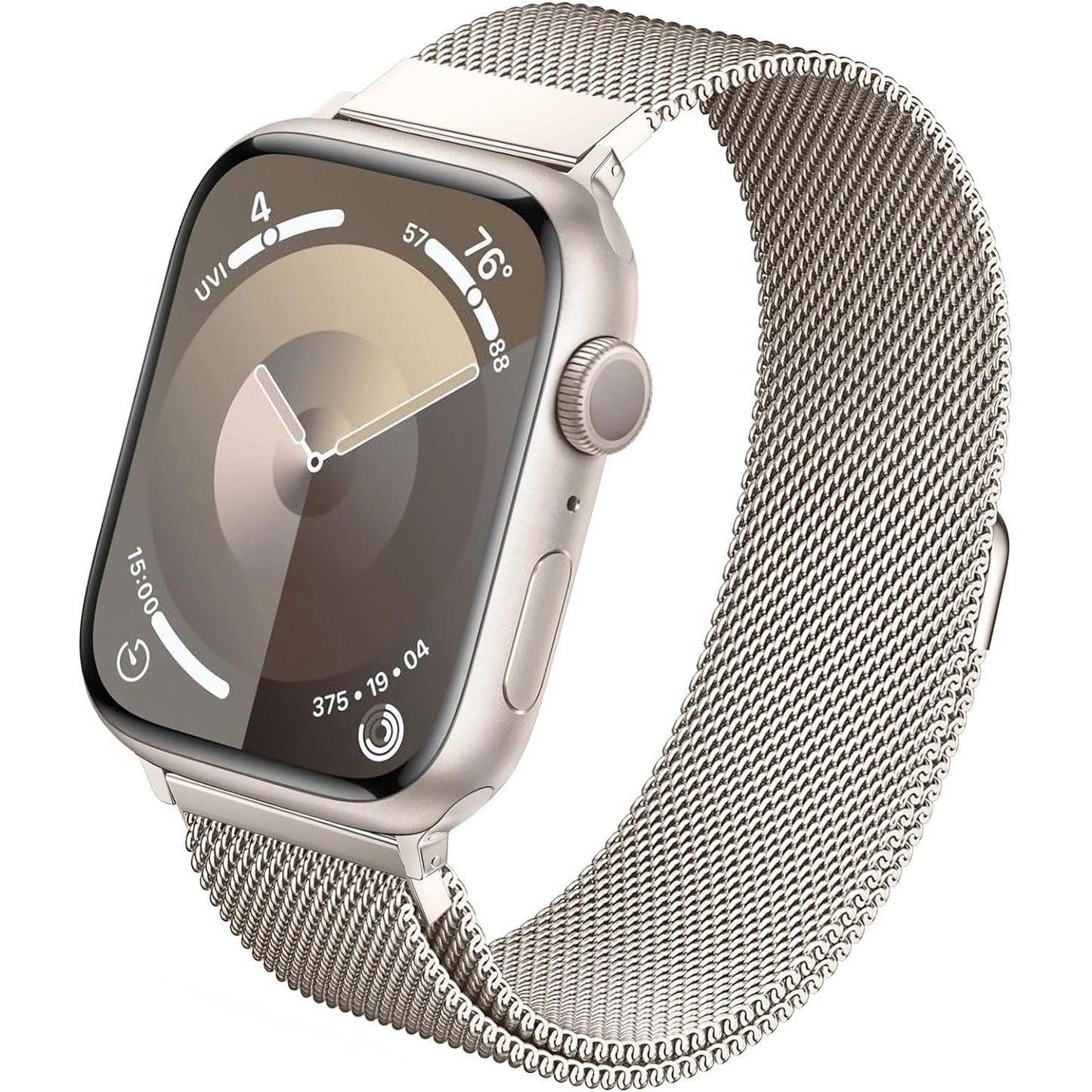 Stainless Steel Milanese Loop Apple Watch Band Starlight 38mm 40mm 41mm