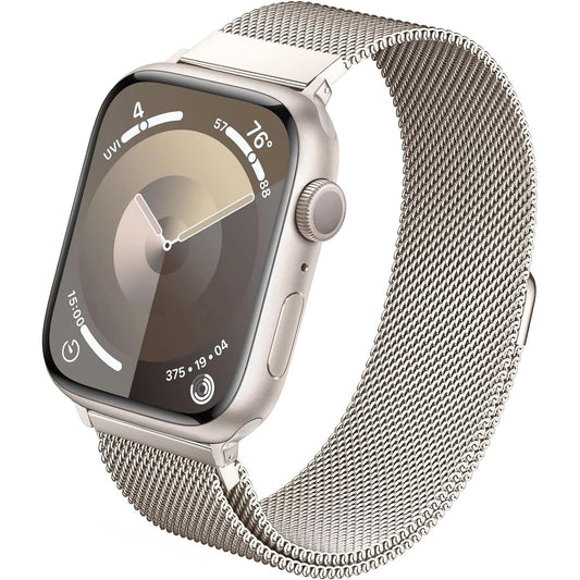 Stainless Steel Milanese Loop Apple Watch Band Starlight 38mm 40mm 41mm
