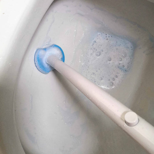 Disposable Toilet Brush Bowl Brush with 8 Toilet Wand Refills  - Gray