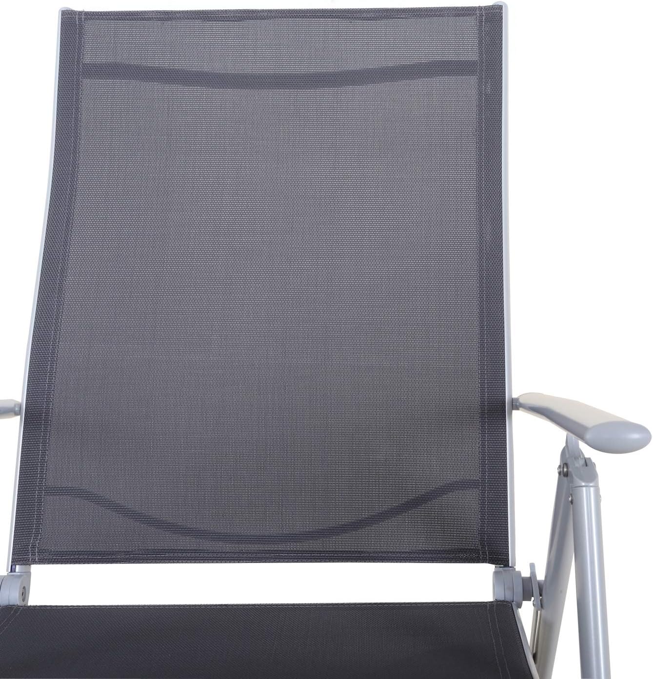 Outdoor Lounger Aluminum Alloy Lounger Black