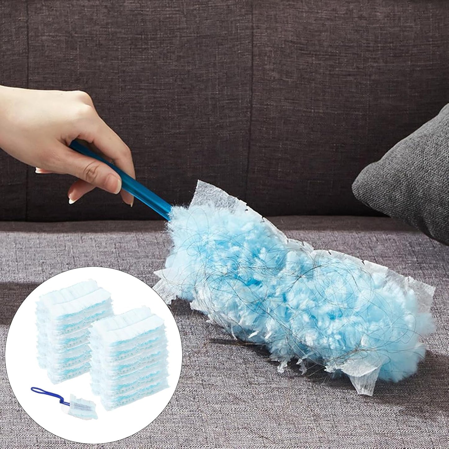 40Pcs Cleaning Wiper Dust Wiper With Handles Disposable Duster Refills