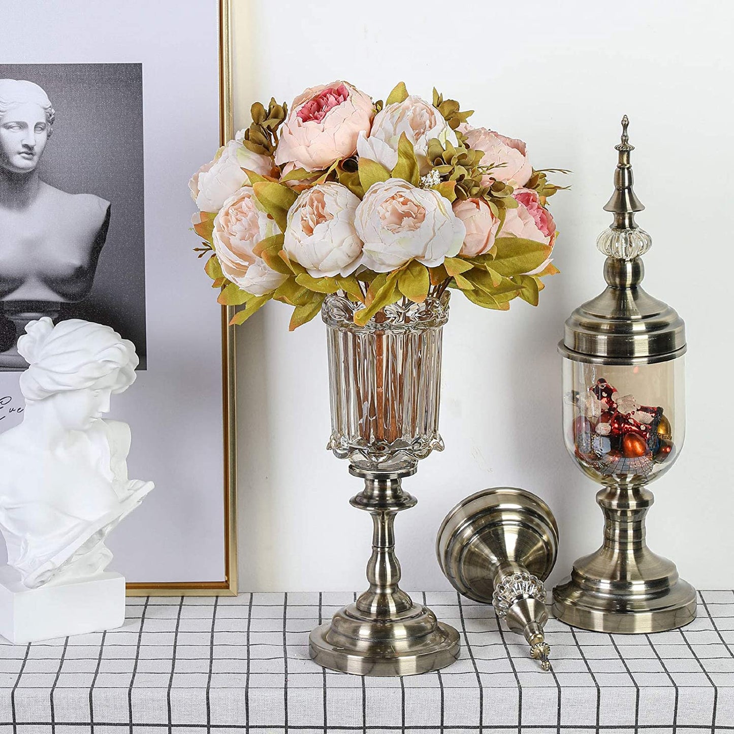 Artificial Peony Silk Flowers-Mixed Pink
