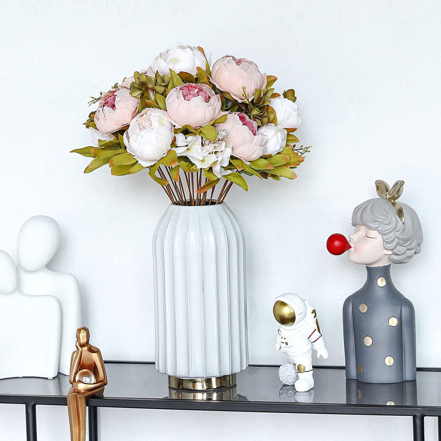 Artificial Peony Silk Flowers-Mixed Pink