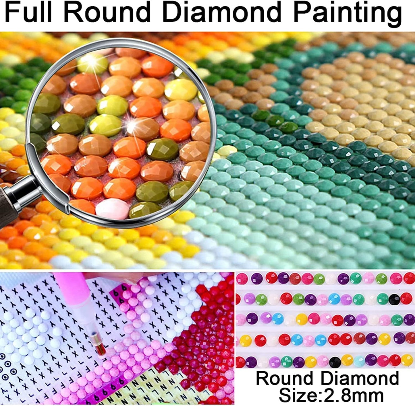 DIY Artificial Diamond Art Painting 6 Paint Set - A