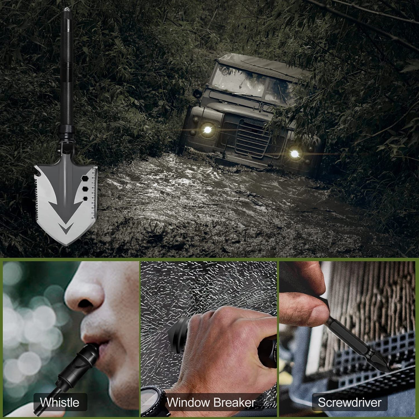 Multi Tool Tactical Shovel Tools Emergency Survival Kit