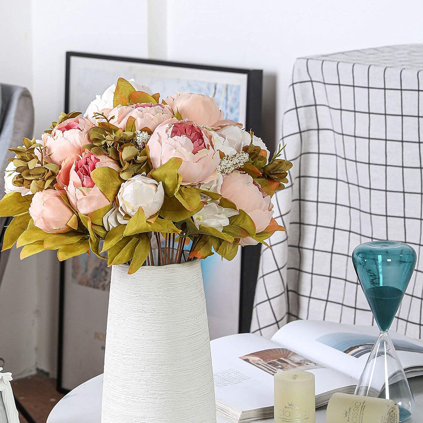 Artificial Peony Silk Flowers-Mixed Pink
