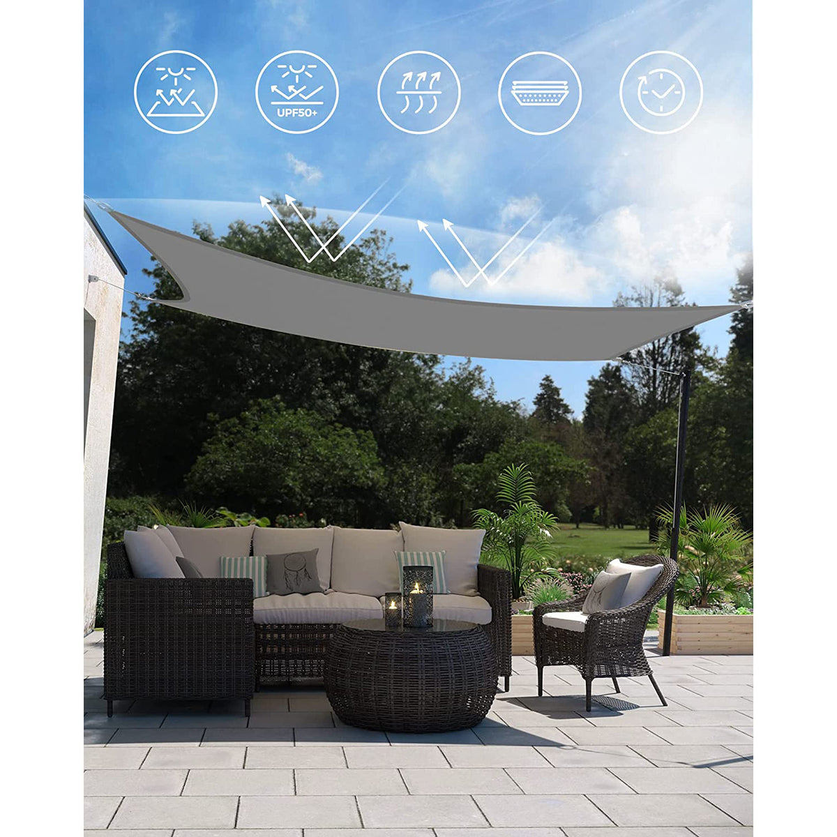 WaterProof Sun Shade Sail 3 x 5 M