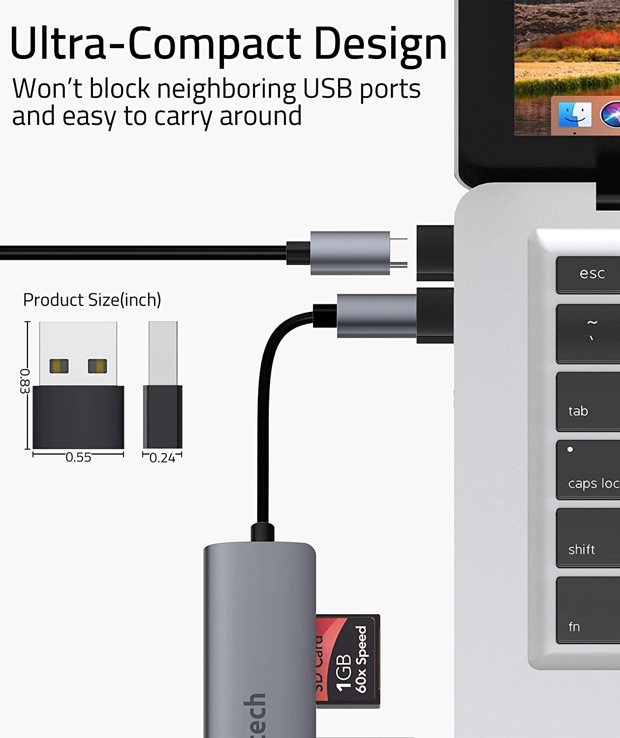 USB to USB C Adapter 2 Pack