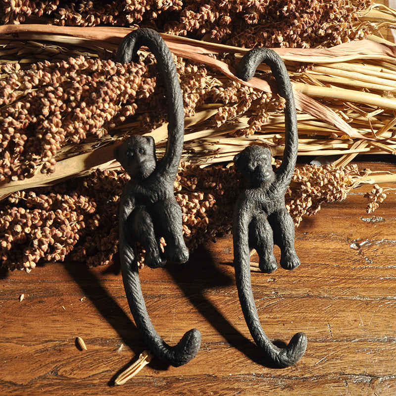 *CLEARANCE* Cast Iron Monkey Hook 2 Pack