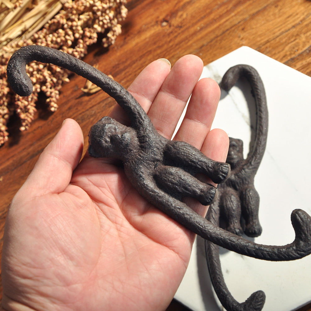 *CLEARANCE* Cast Iron Monkey Hook 2 Pack