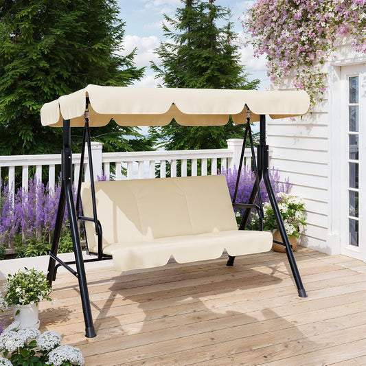 Outdoor Three-Seater Swing Chair - Sand
