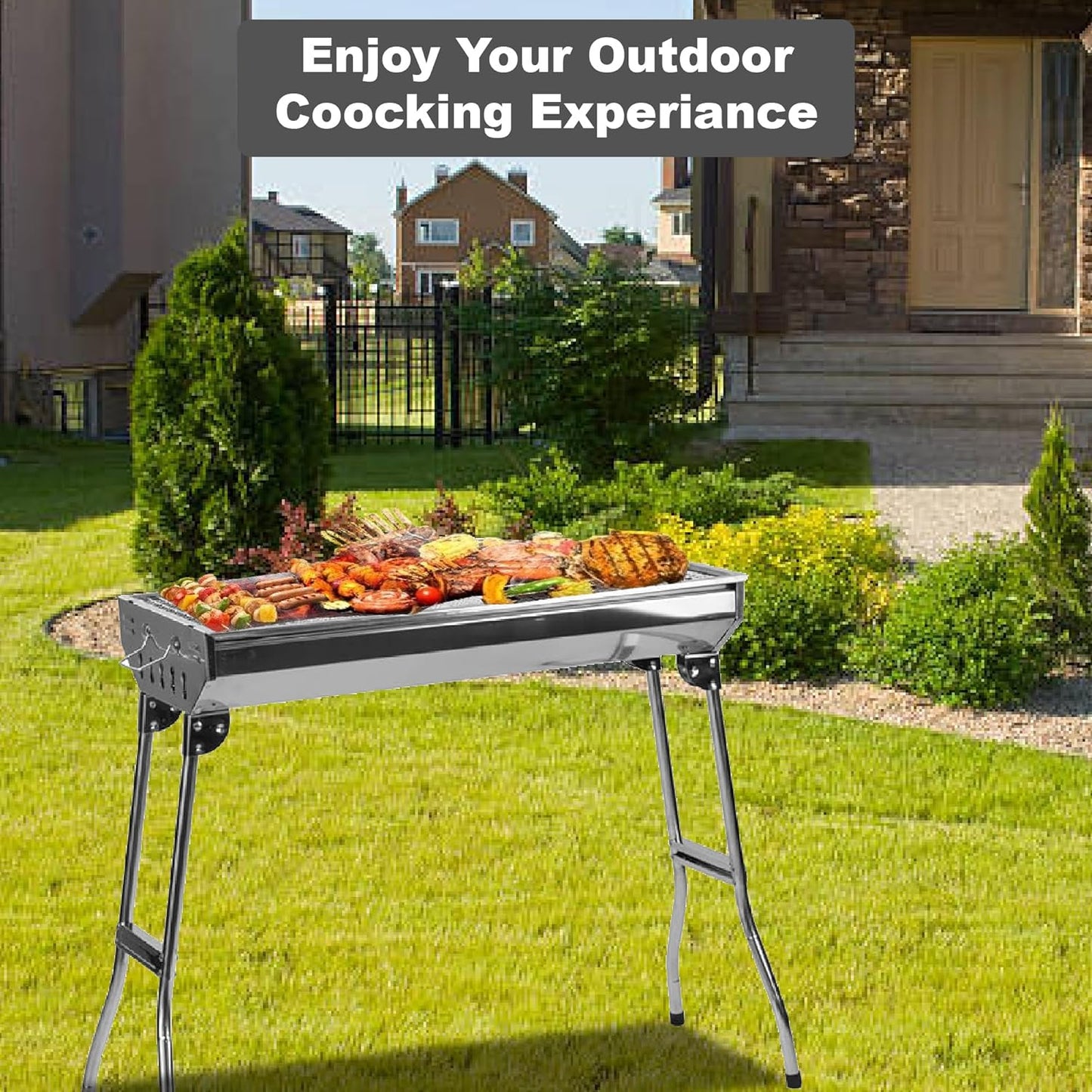 Charcoal BBQ Grill Portable Charcoal BBQ Grill