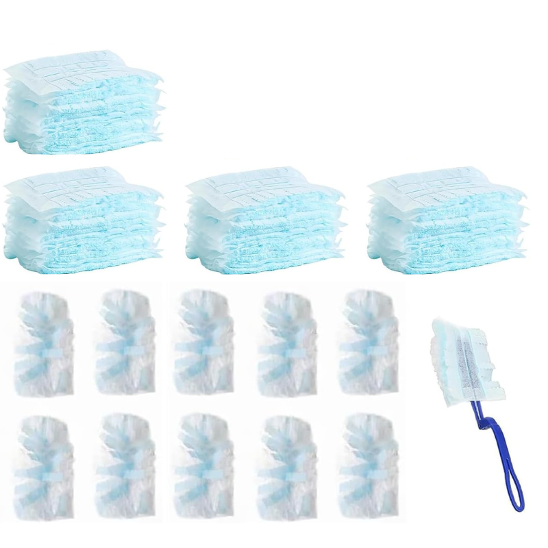 40Pcs Cleaning Wiper Dust Wiper With Handles Disposable Duster Refills