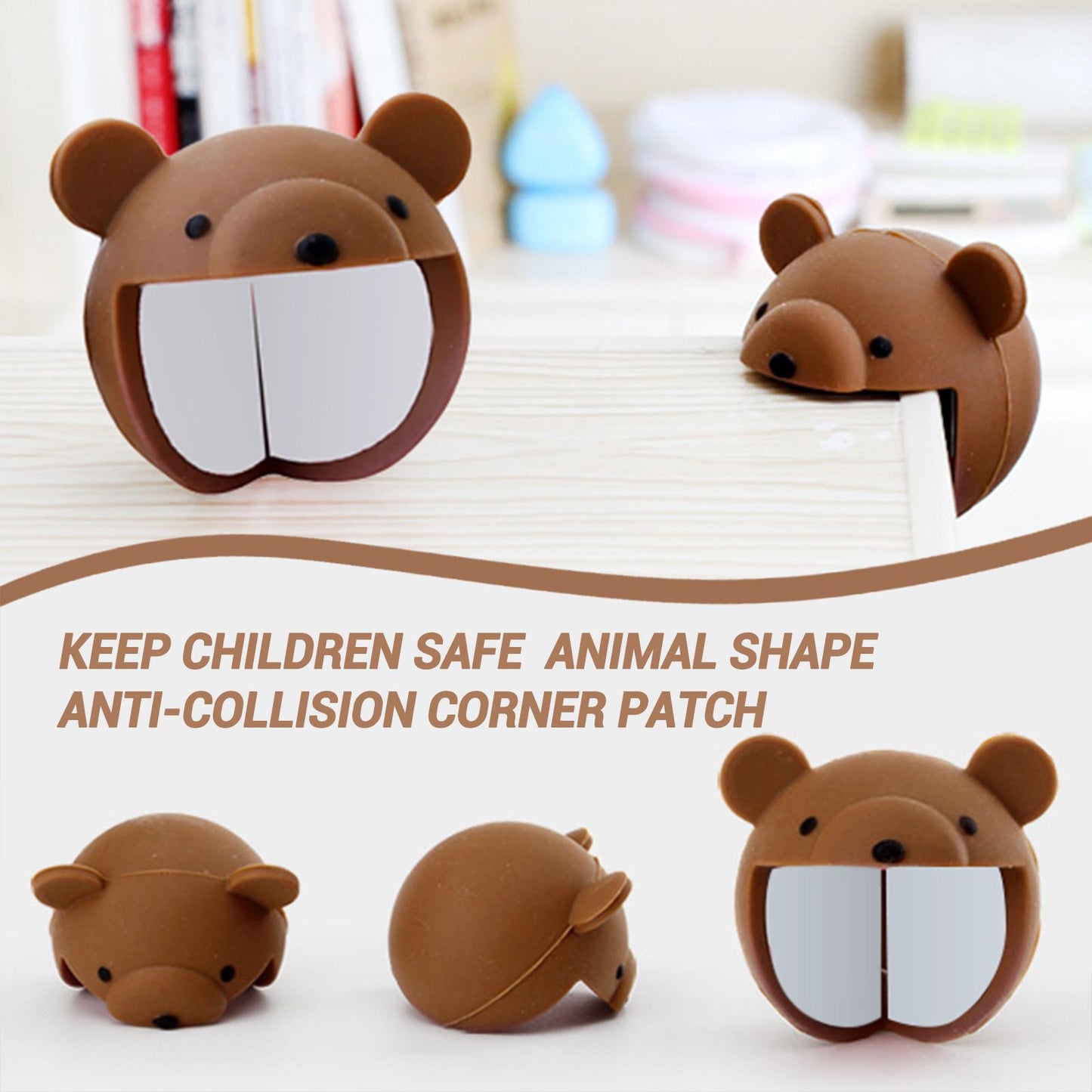 2 Pack Table Corner Protector - Bear - 2 x 4 Pcs