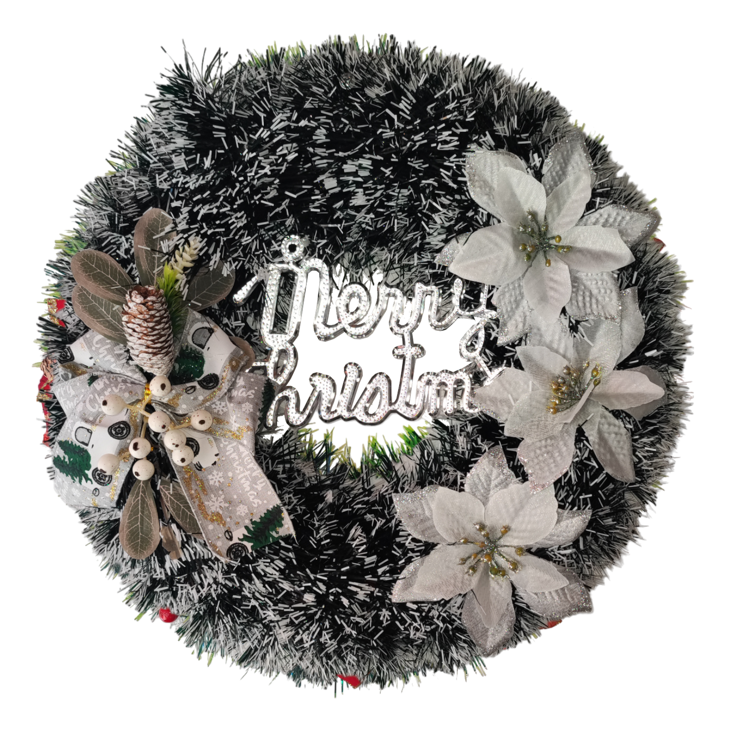 Christmas Wreath, Artificial Christmas Wreath for Front Door A