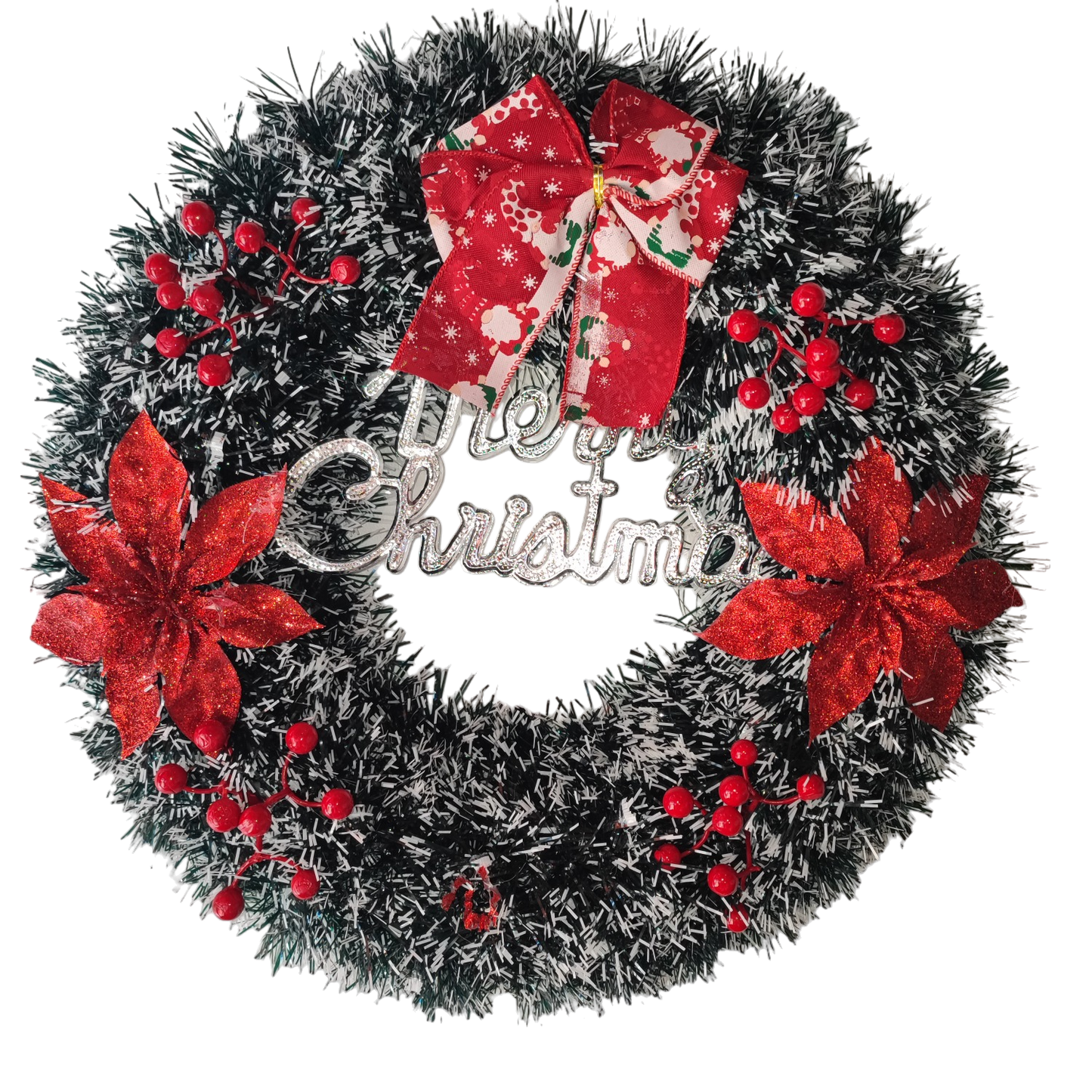 Christmas Wreath, Artificial Christmas Wreath for Front Door C