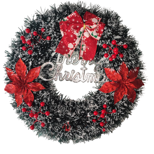 Christmas Wreath, Artificial Christmas Wreath for Front Door C