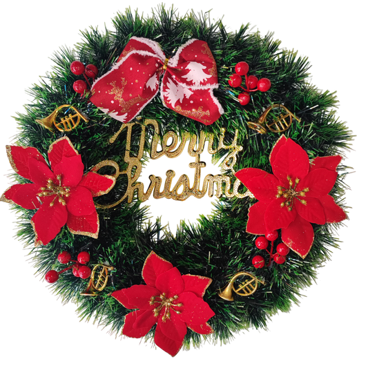 Christmas Wreath, Artificial Christmas Wreath for Front Door D