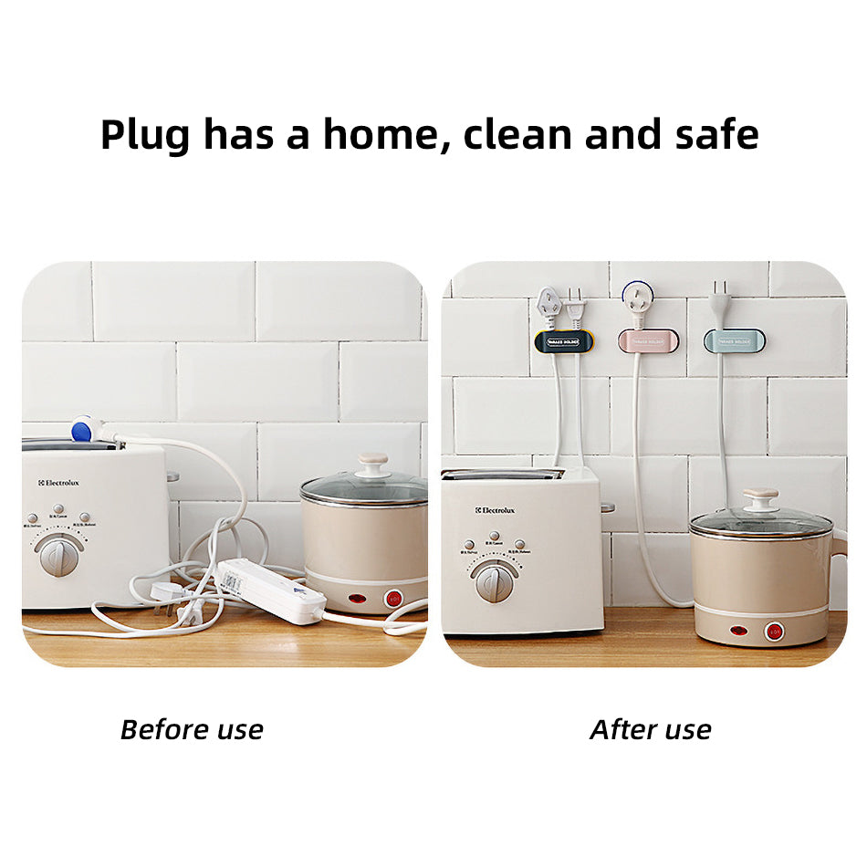 Cable Organizer Power Cord Cable Holder Hook 4 Pack - Pink