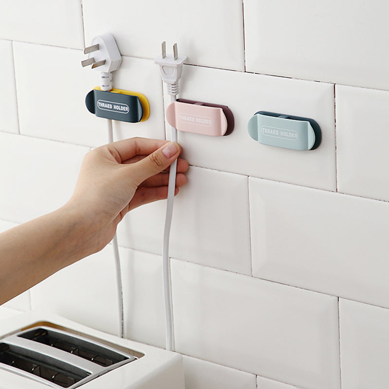 Cable Organizer Power Cord Cable Holder Hook 4 Pack - Pink