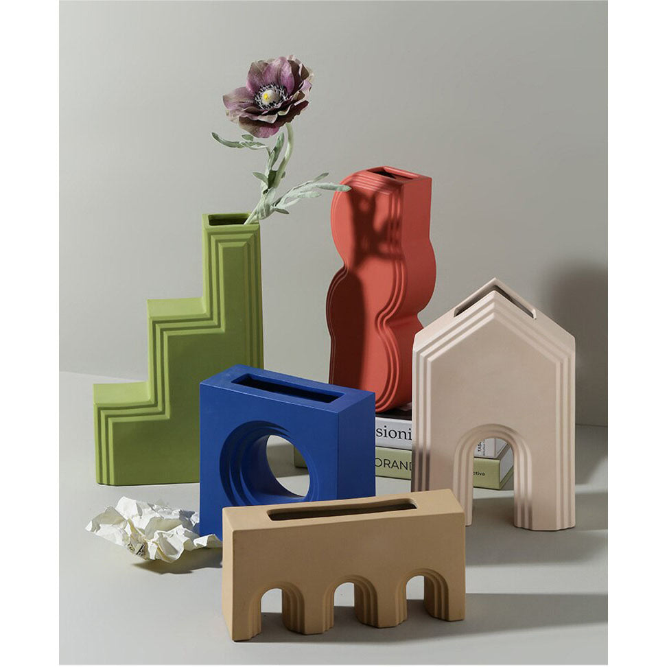Morandi Geometric Architectural Vase