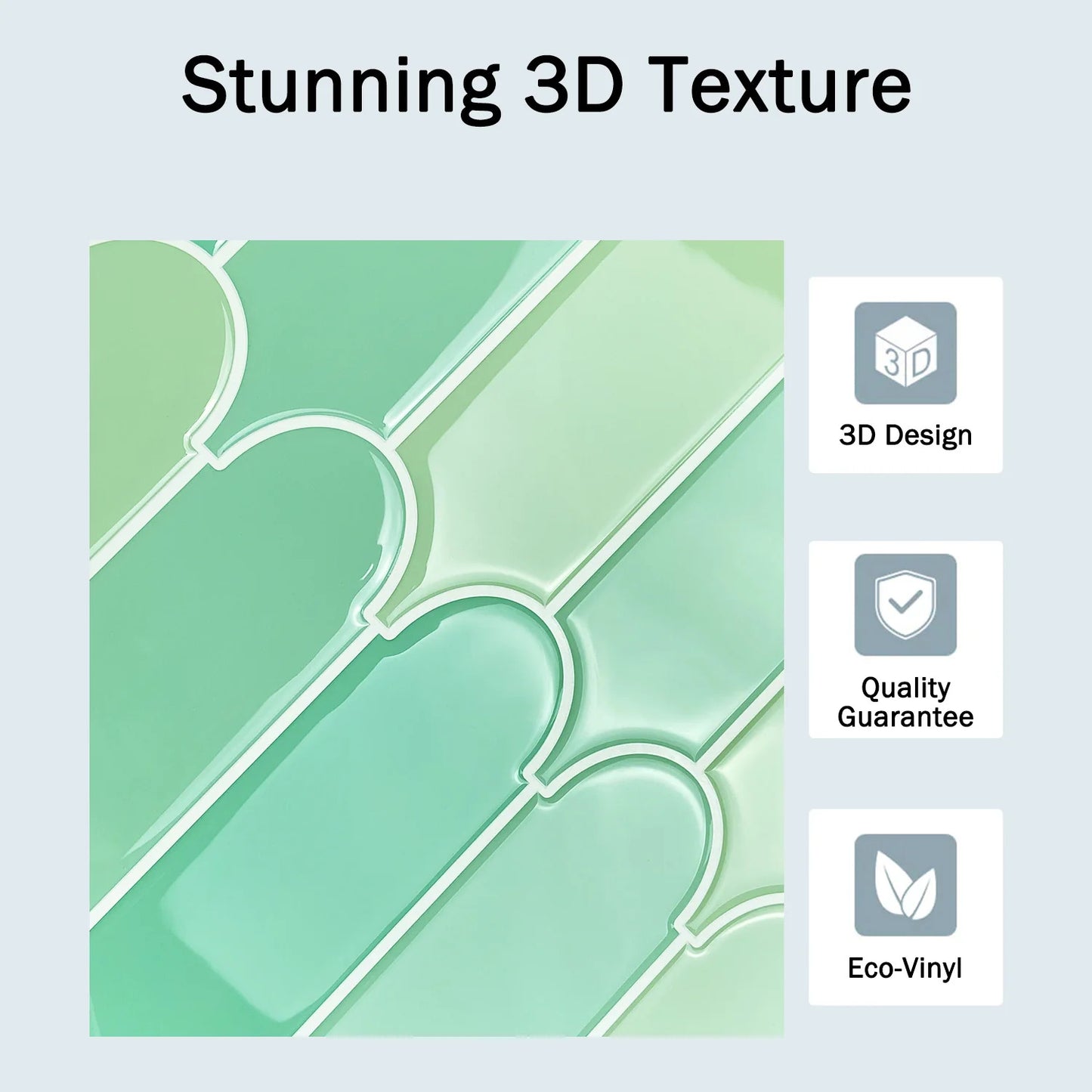 5 Pcs Self-Adhesive 3D Tiles - Jade