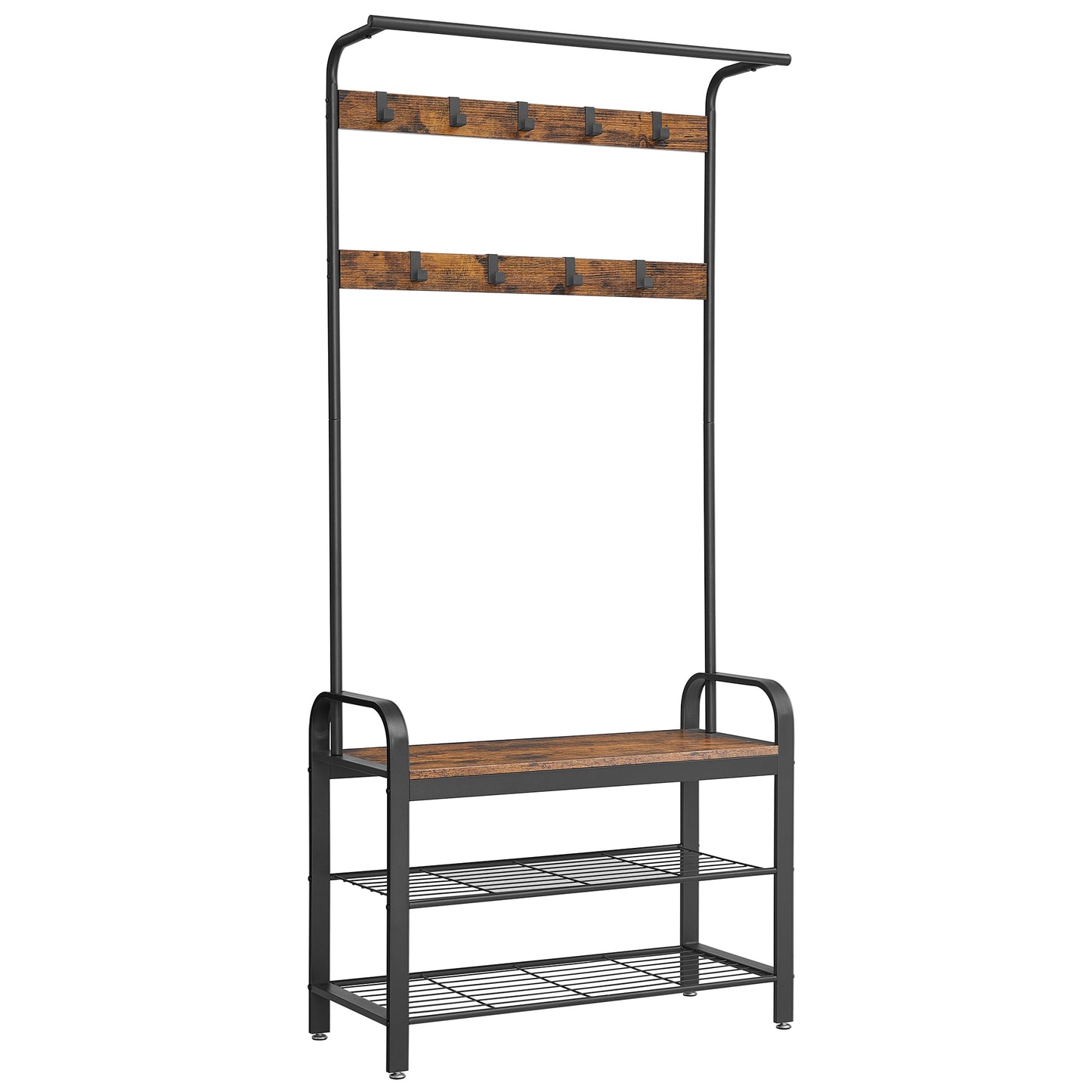 VASAGLE Coat Rack, Coat Stand with Shoe Storage Bench