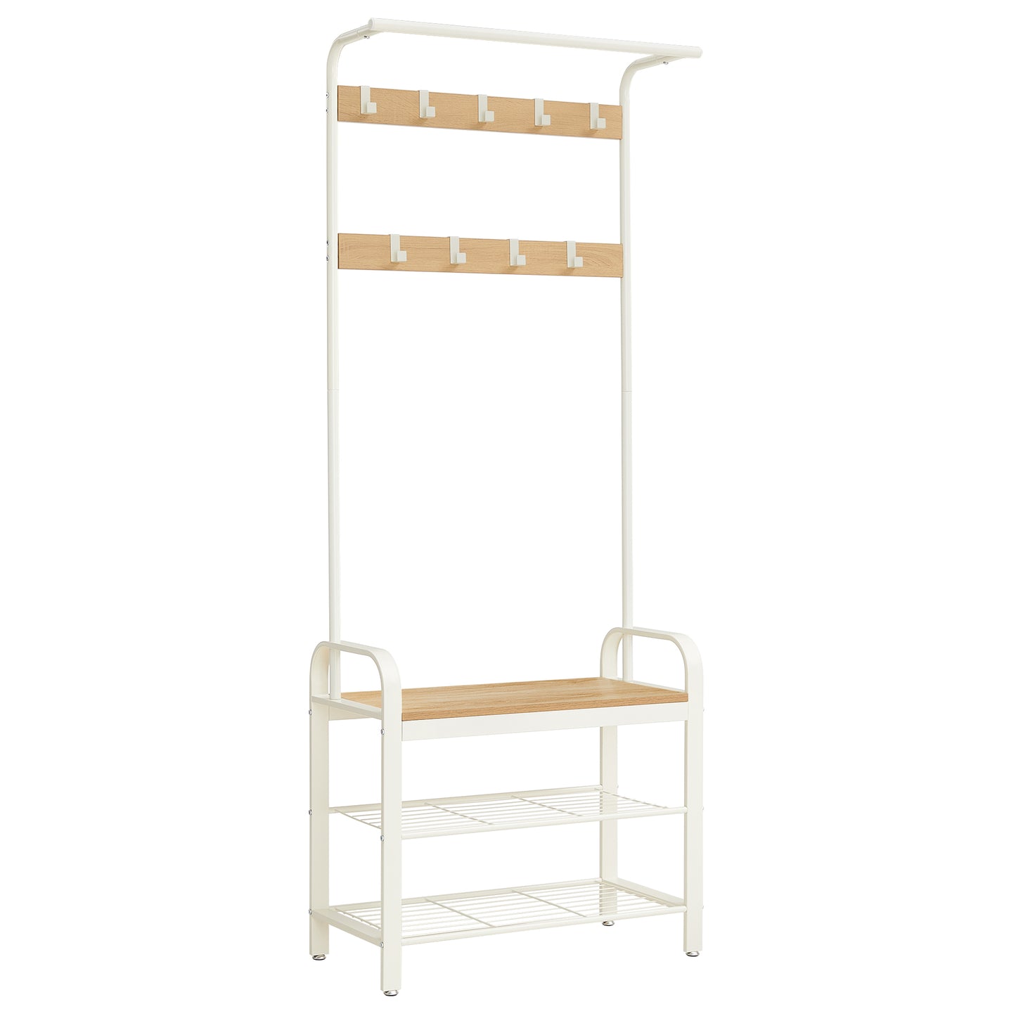 VASAGLE Coat Rack, Coat Stand with Shoe Storage Bench