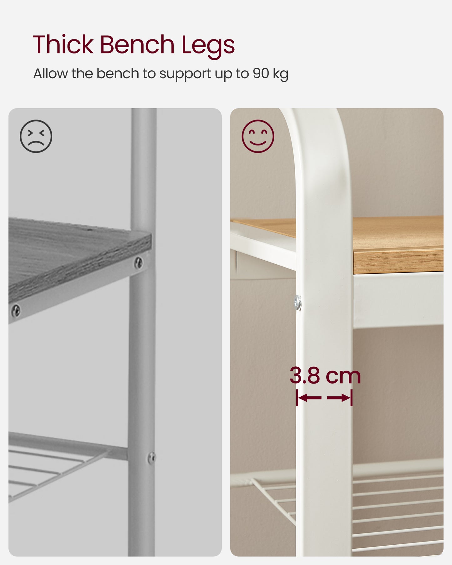 VASAGLE Coat Rack, Coat Stand with Shoe Storage Bench
