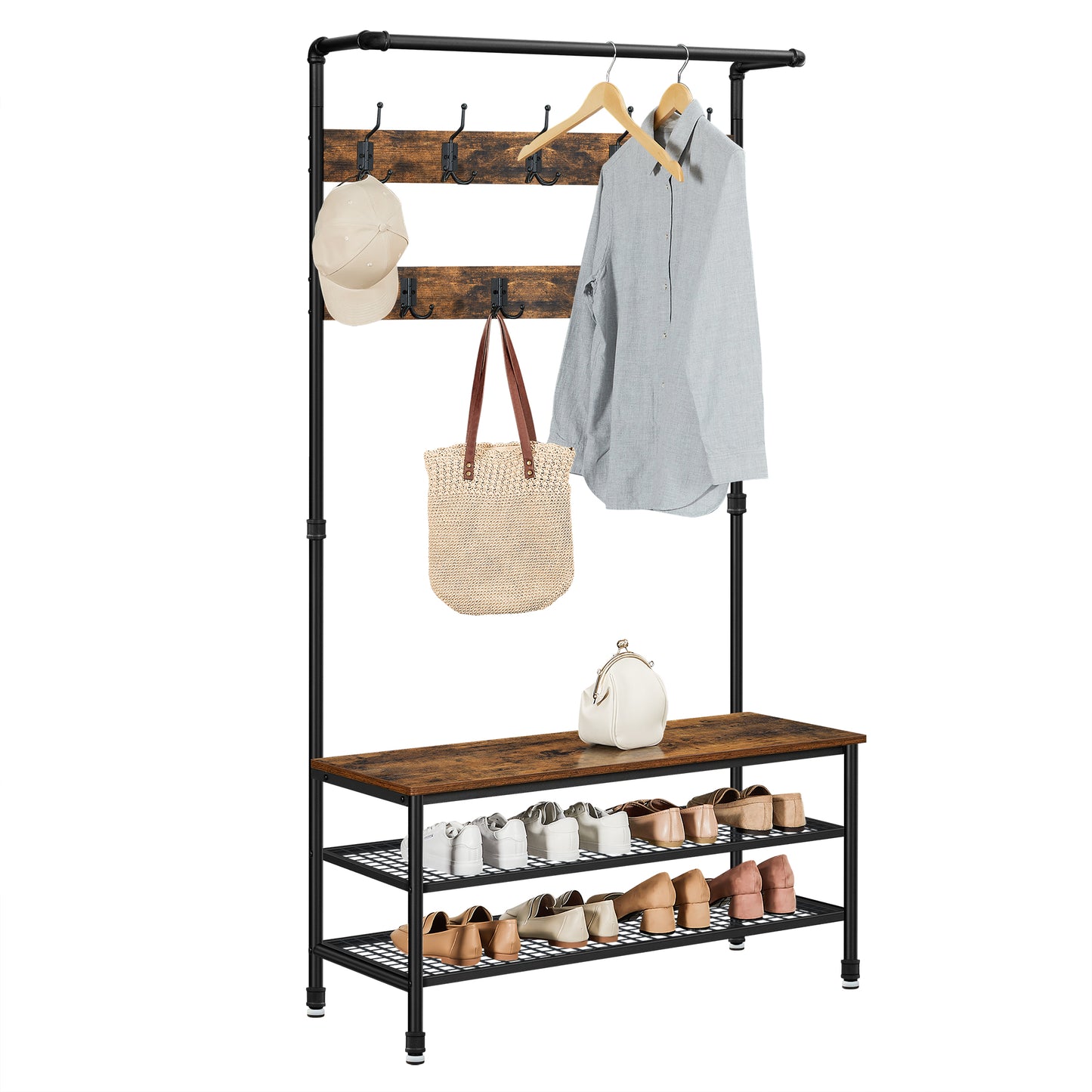 VASAGLE Coat Rack Stand, Large Coat Tree