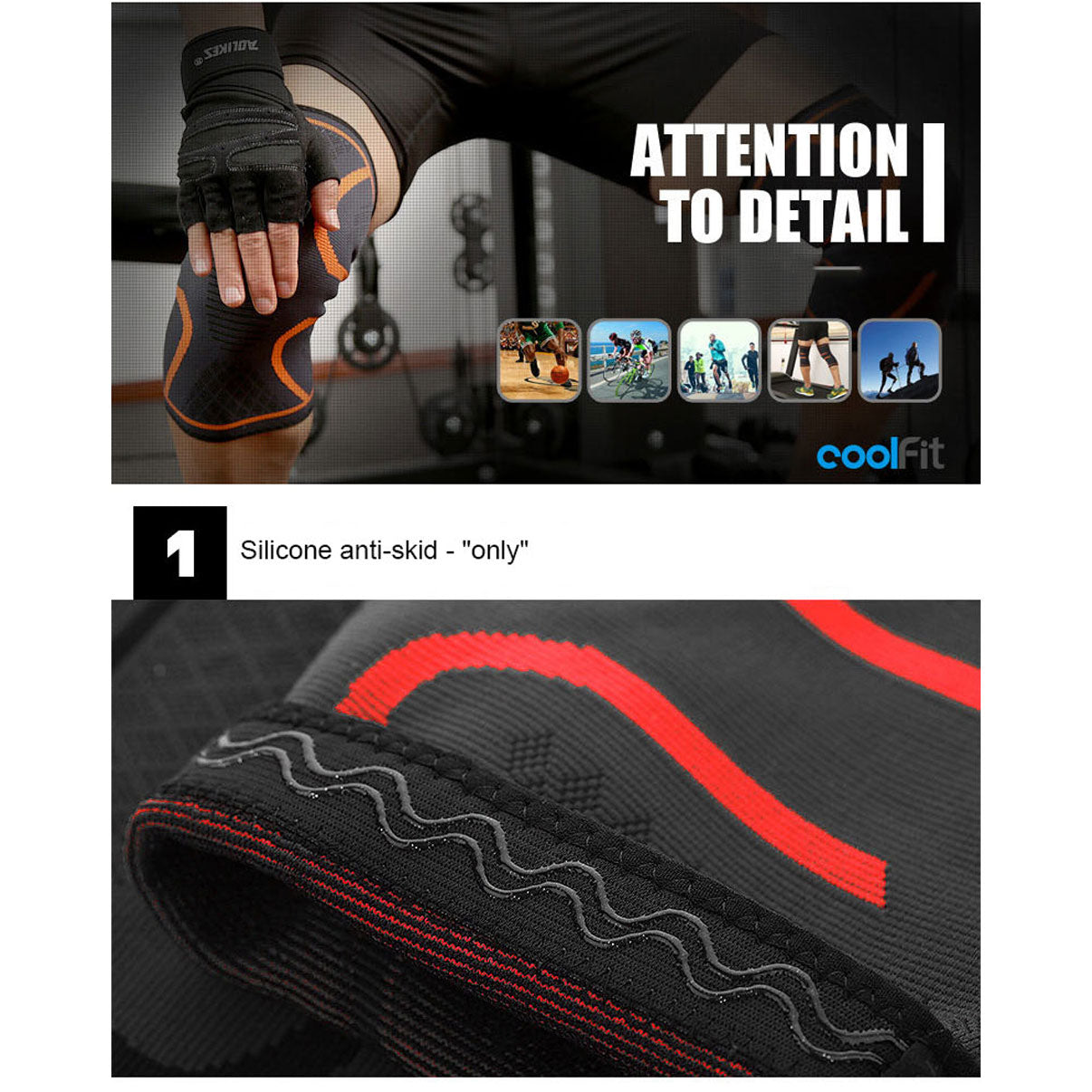 2pcs Knee Compression Sleeve XL