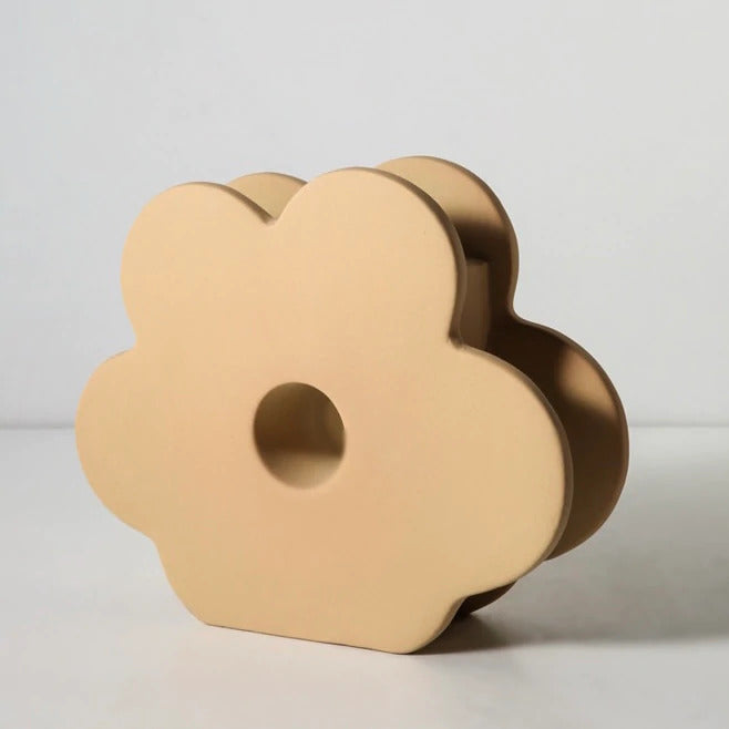 Morandi flower shape Vase Medim Yellow