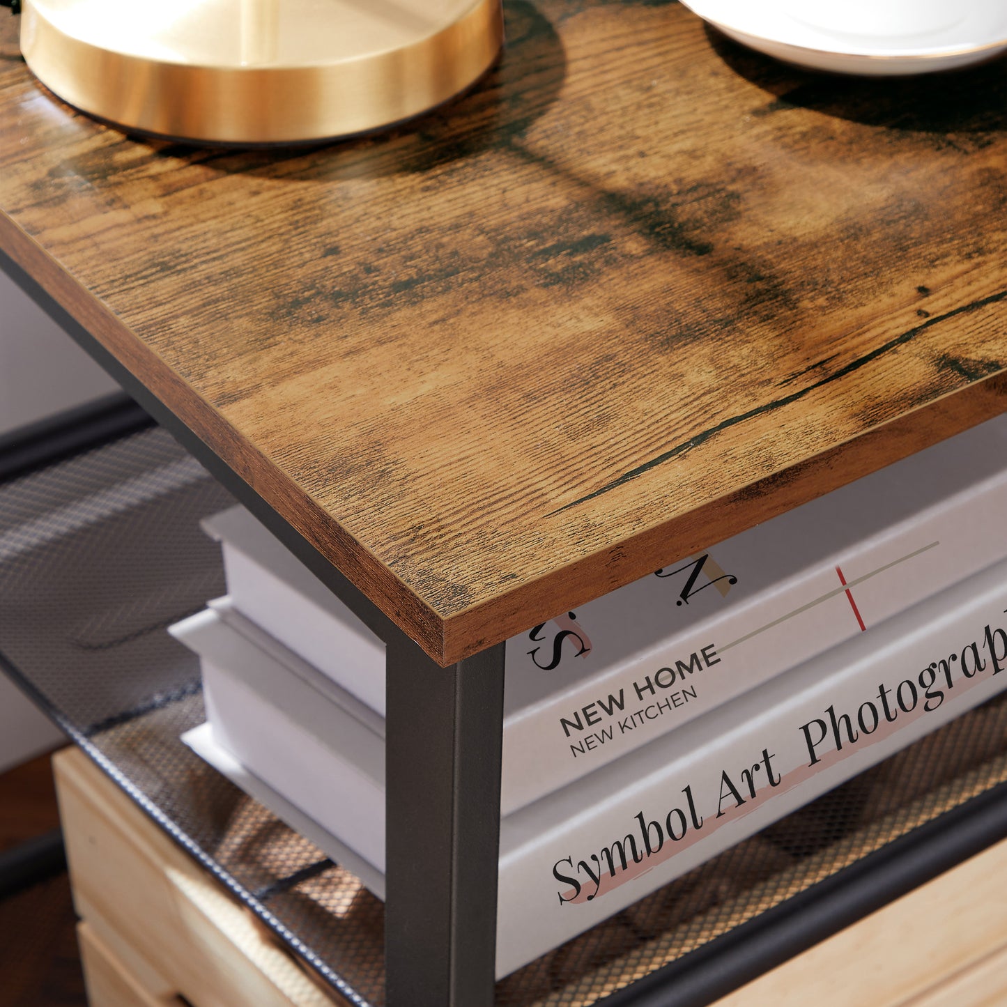 VASAGLE Side Table Set, Nightstand, Industrial Set of 2 Bedside Tables