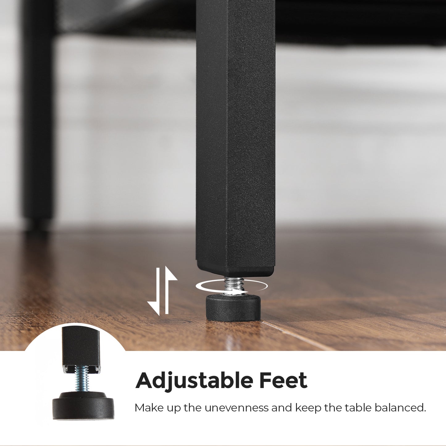 VASAGLE Side Table Set, Nightstand, Industrial Set of 2 Bedside Tables