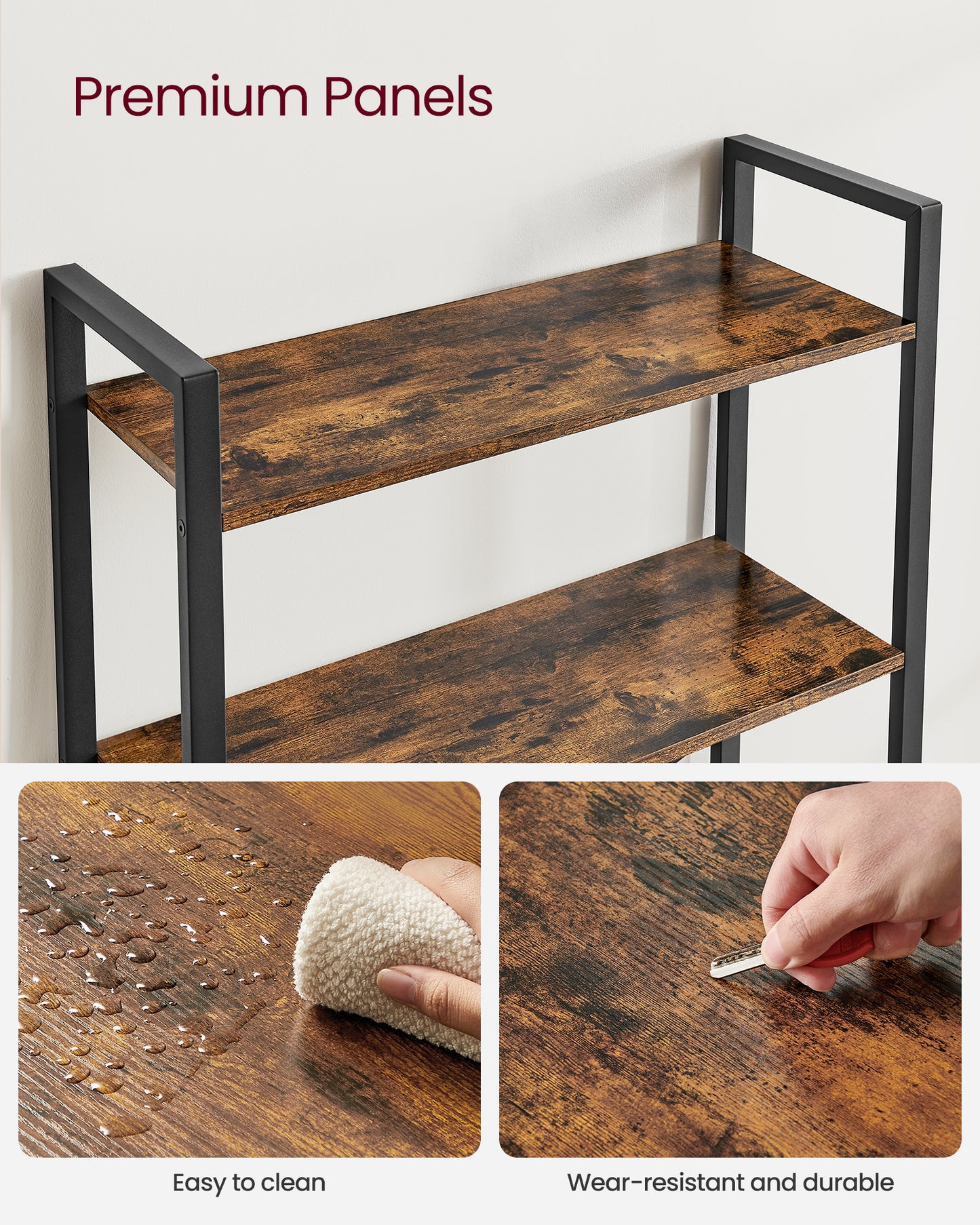 VASAGLE 5-Tier Bookshelf, Tall Bookcase, Shelving Unit