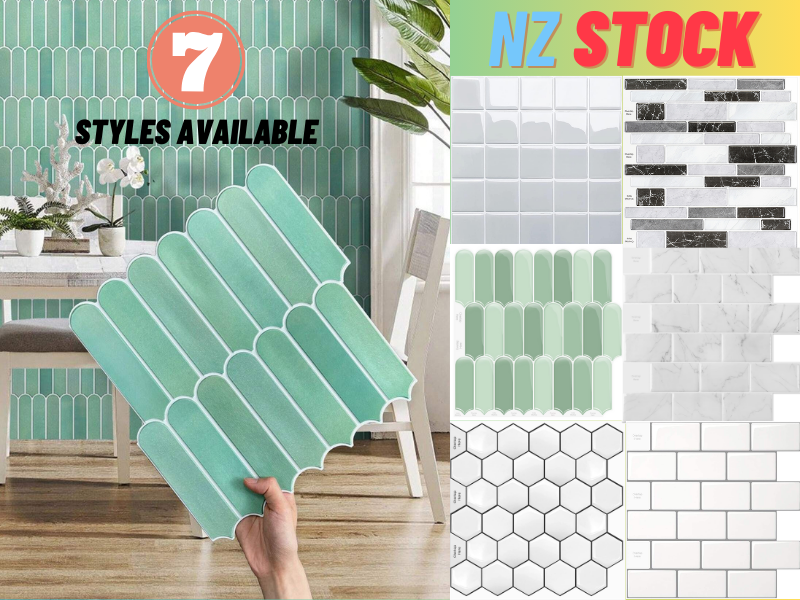 5 Pcs Self-Adhesive 3D Tiles - Mosaic White