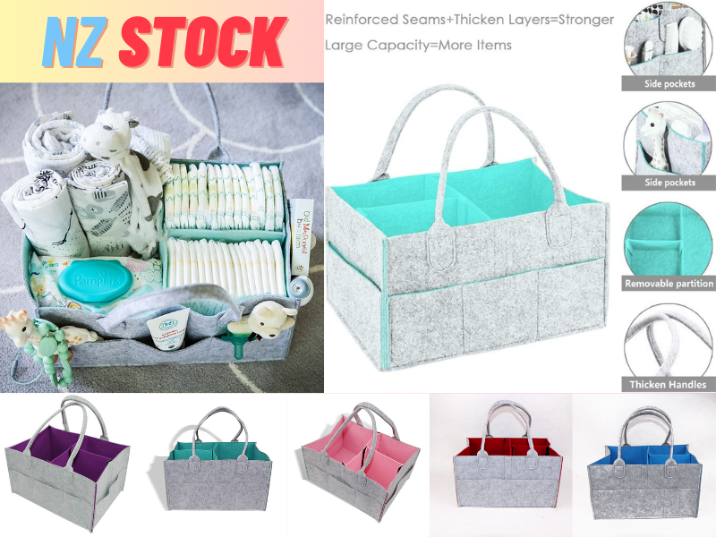 Baby Nappy Caddy Organizer - Red