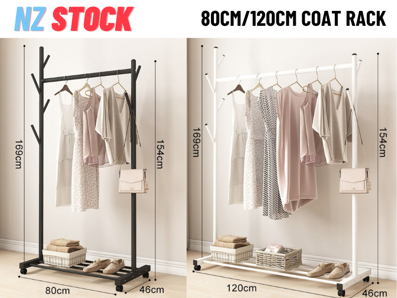 120CM COAT RACK WHITE
