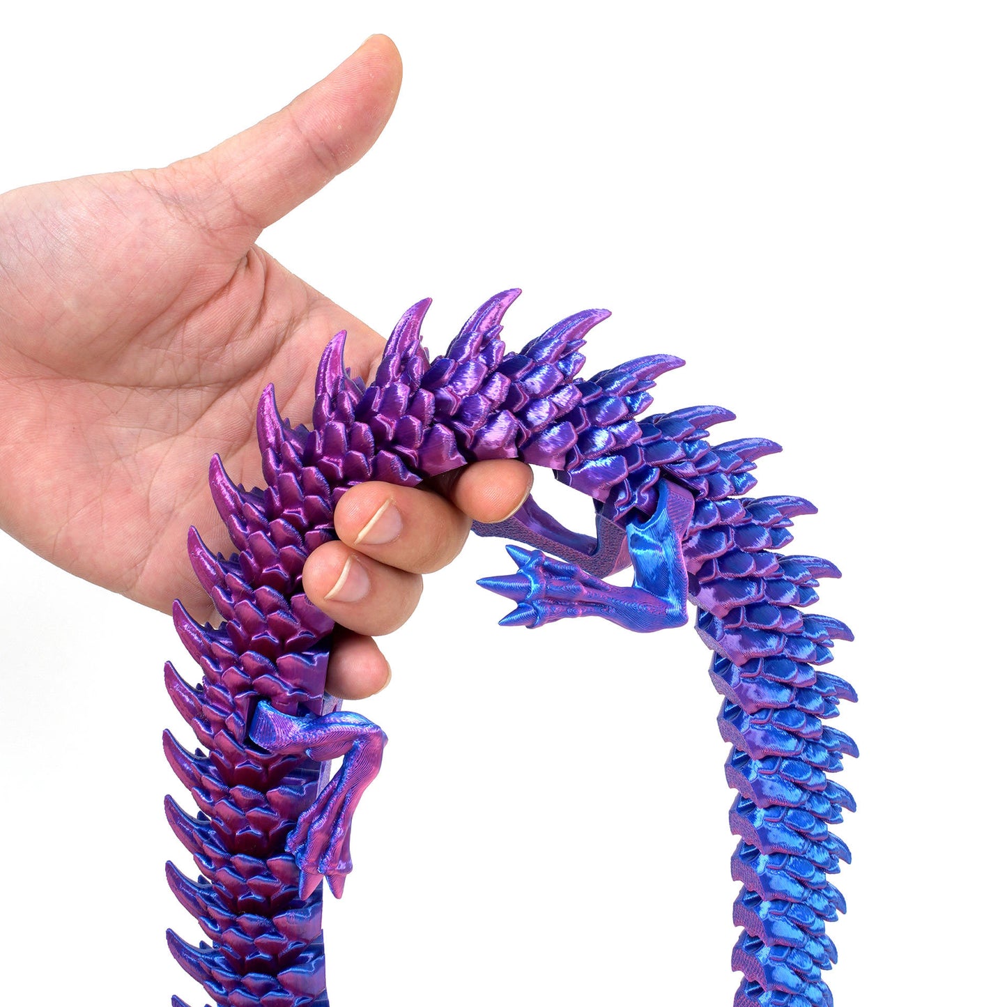 3D Printed Dragon Figurine Articulated Model Toy Green