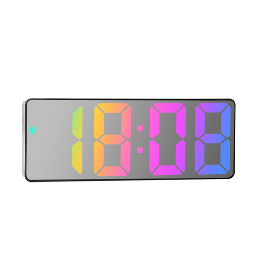 LED Table Alarm Clock Mirror