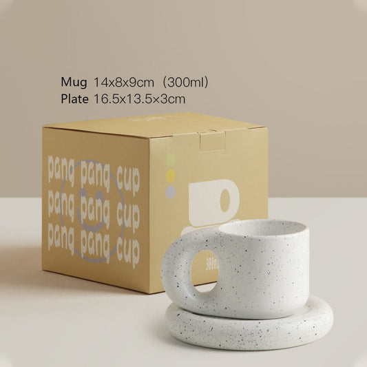 Morandi mug and coaster set White