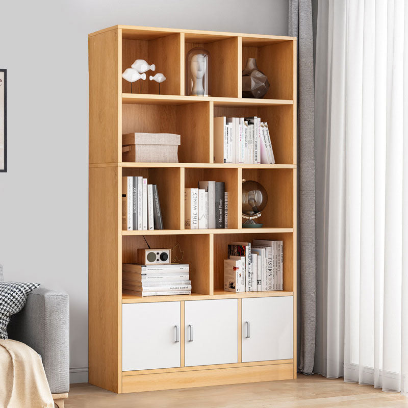 Free Standing Book Shelf with Bottom Case Nature 100cm