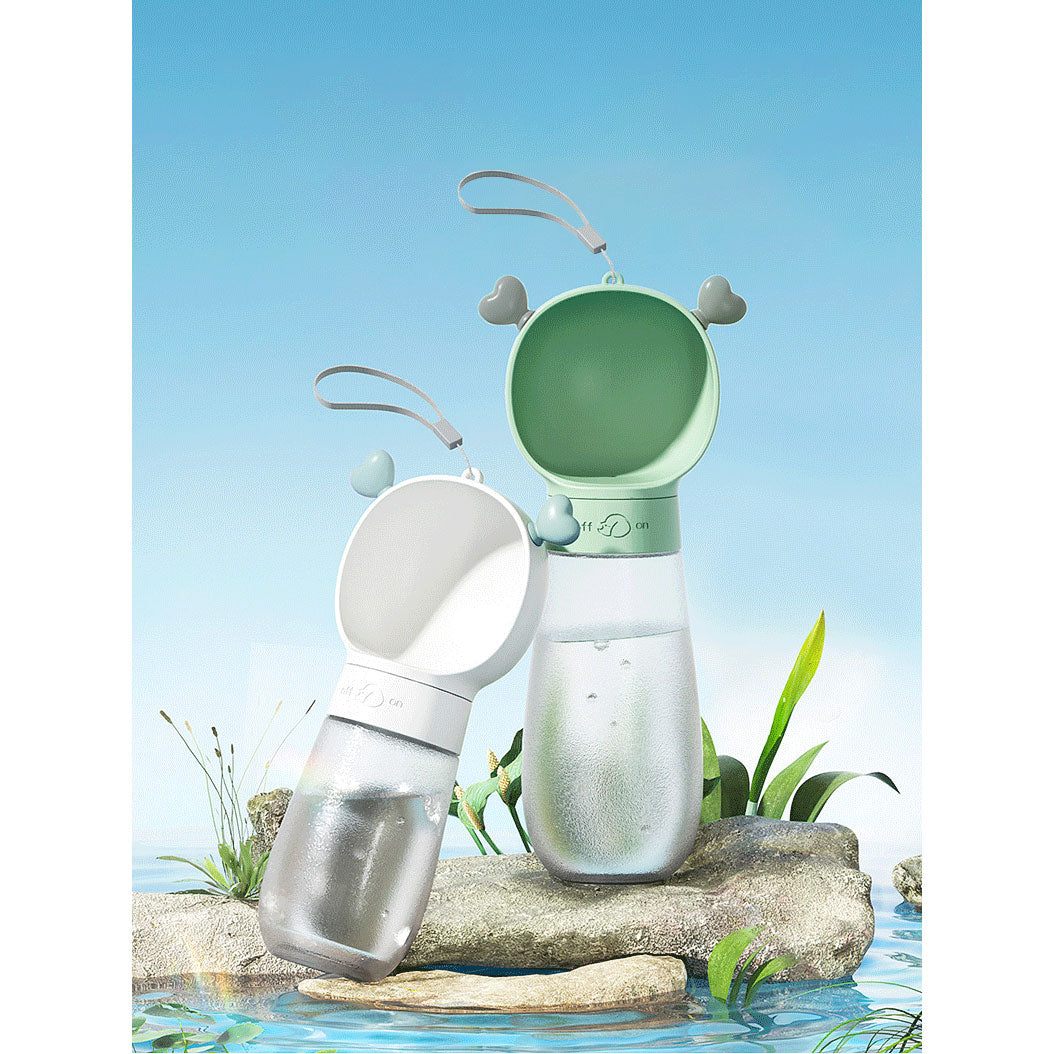 Pet travel water feeder Green 600ml