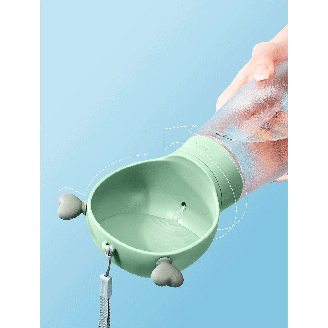 Pet travel water feeder Green 600ml