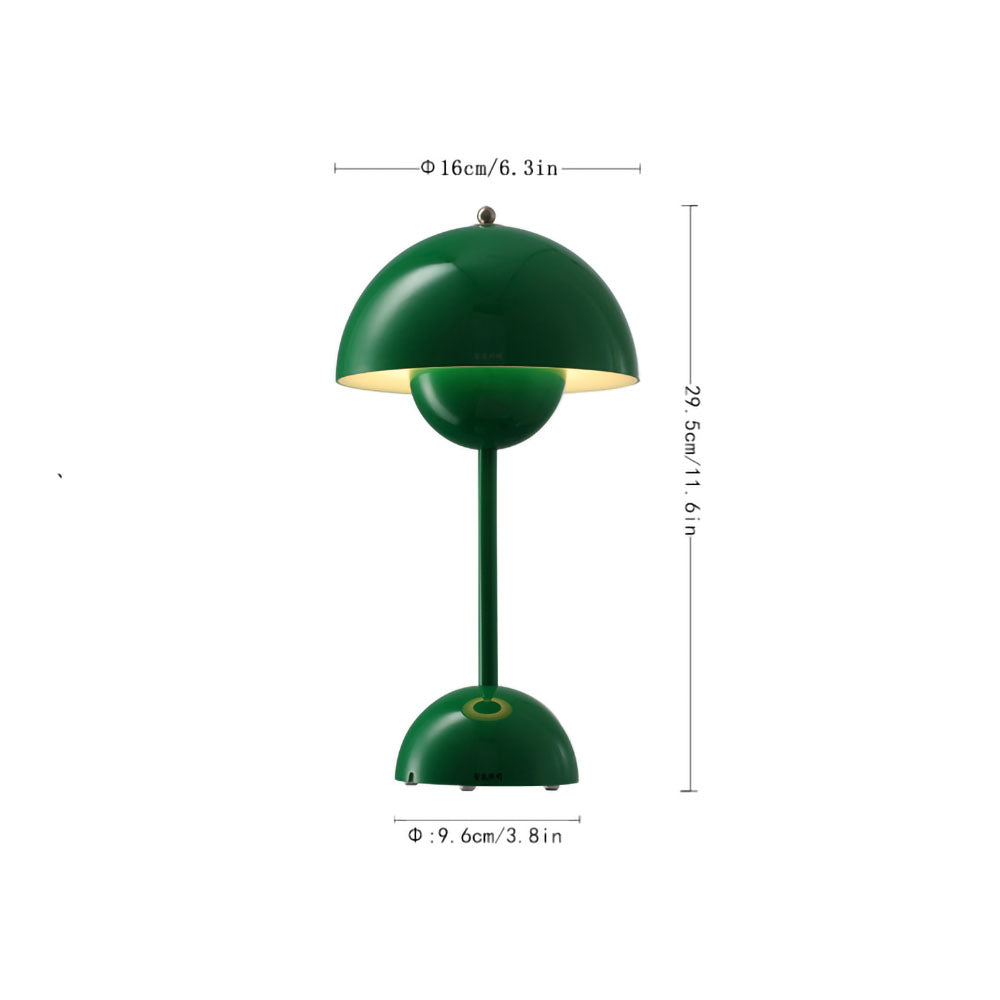 Rechargeable Desk Lamp Nordic Minimalist Mushroom Lamp Retro Red