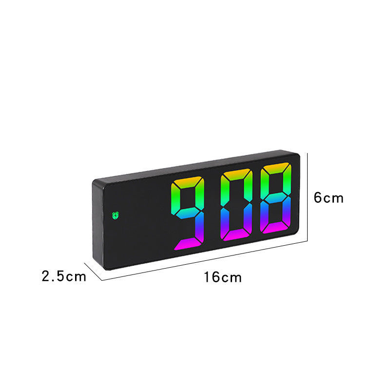 LED Table Alarm Clock Black
