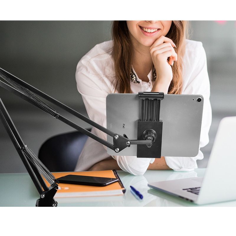 Rotation Universal Phone Clip Holder Clamp Flexible Articulating Arm Phone Mount for Desk