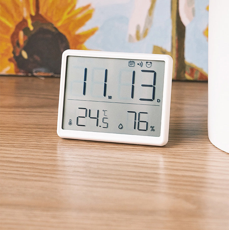 Large Screen Digital Alarm Clock Temperature and Humidity Alarm Clock for Simple Living Room Wall Layout
