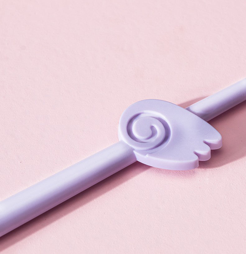 Pet Wand Toy Cartoon Type Cat Teaser Stick Pet 3 in 1 Cat Teaser Purple